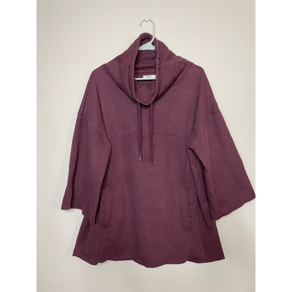 UGG Maroon Cowl Neck Pullover Sweatshirt 3/4 Sleeves Size XL - Picture 3 of 10